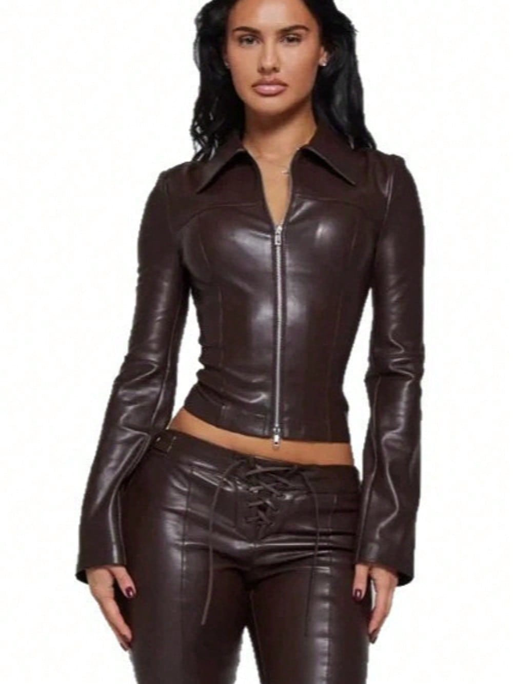METT LEATHER CAPRIS SET