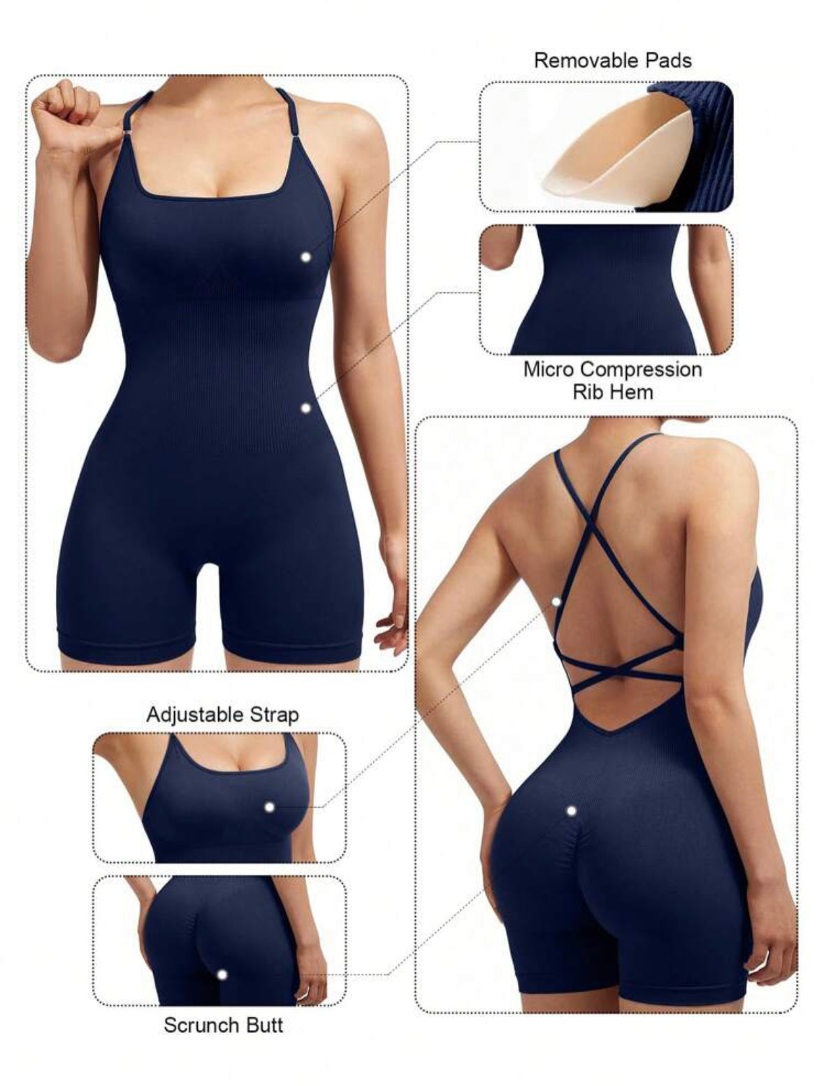 Sport shaper romper