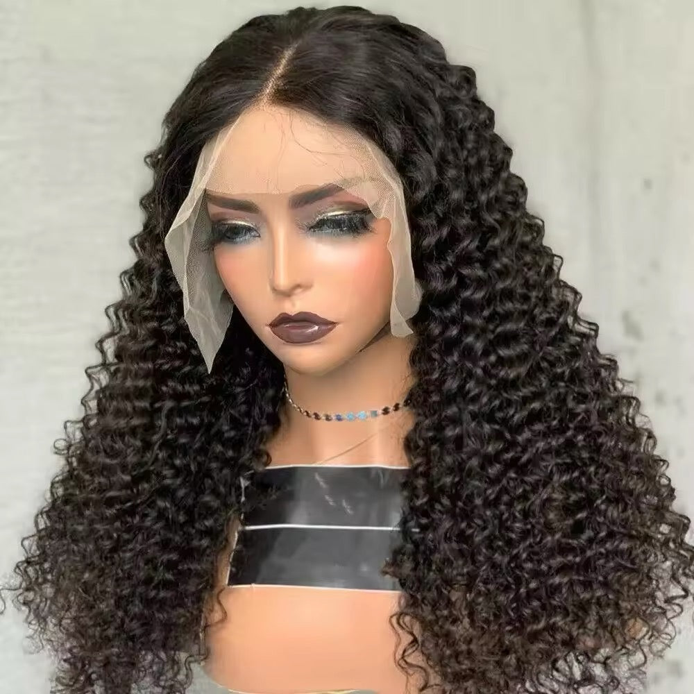 T Part Water wave black Wig 24”