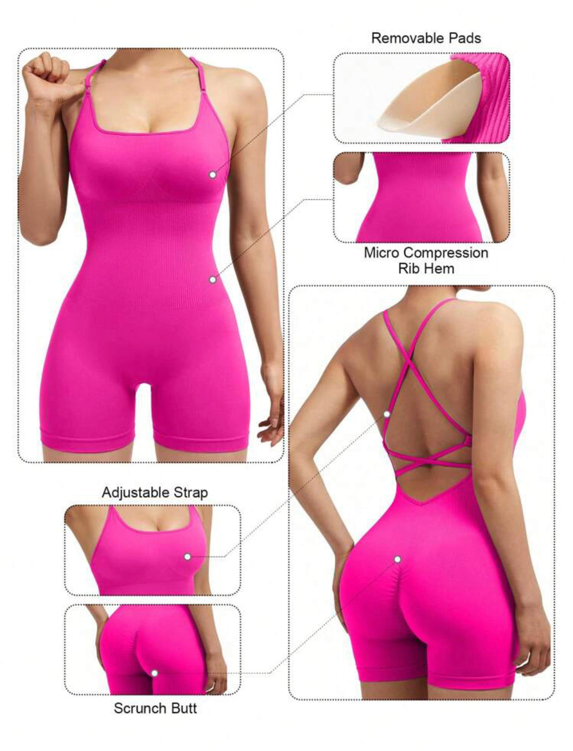 Sport shaper romper