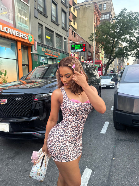 LEOPARD MINI DRESS
