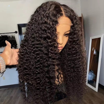 T Part Water wave black Wig 24”