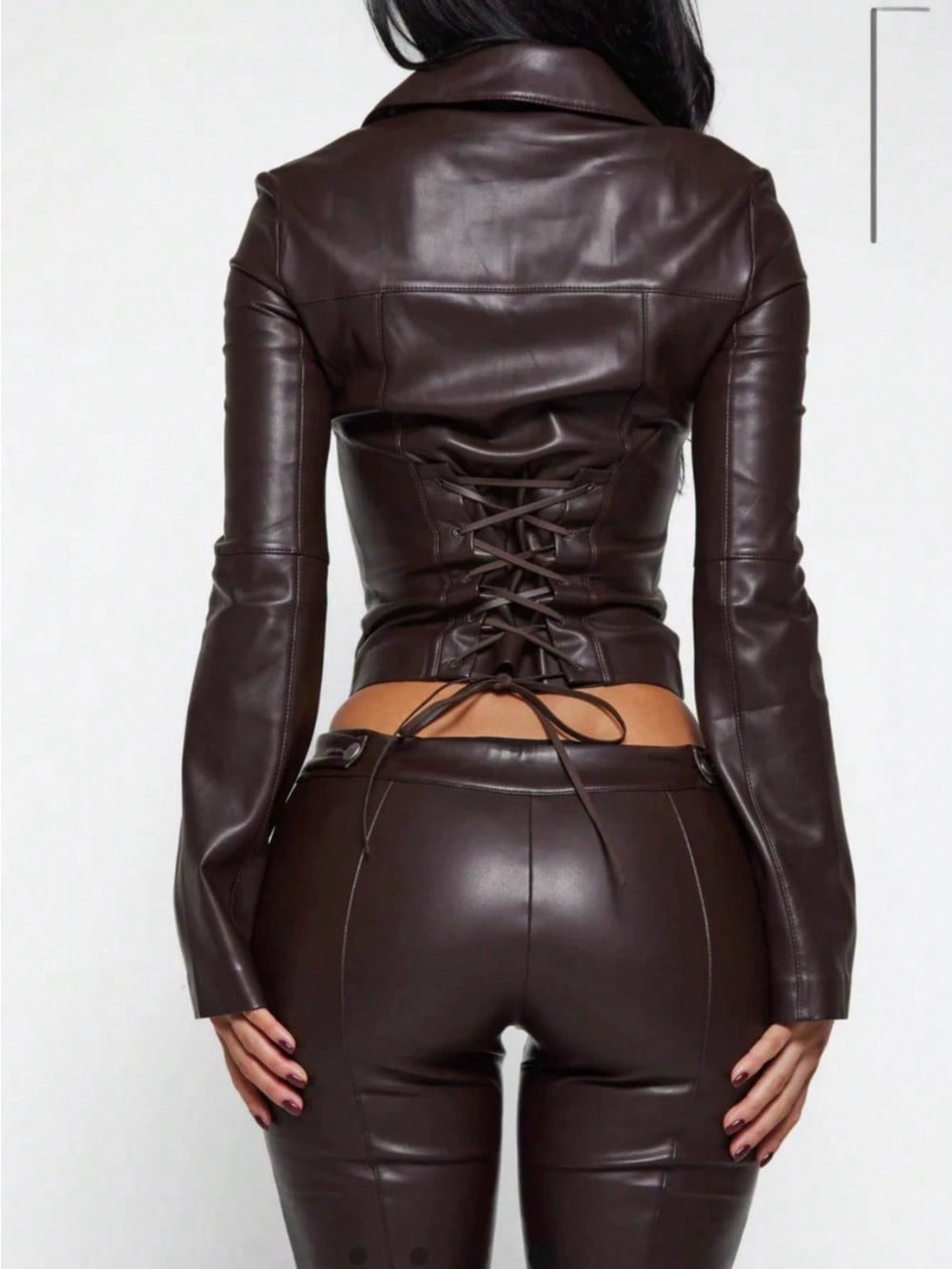 METT LEATHER CAPRIS SET