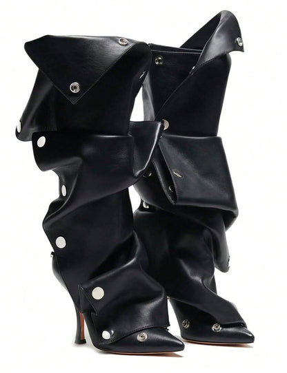 SUKI KNEE HIGH BOOTS HEELS