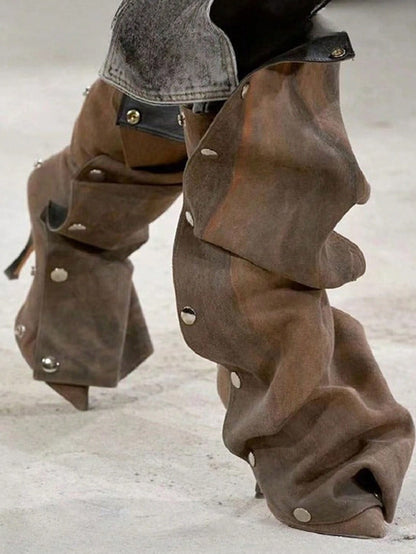SUKI KNEE HIGH BOOTS HEELS