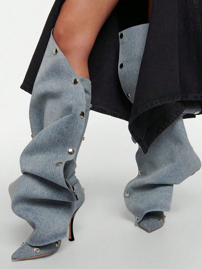 SUKI KNEE HIGH BOOTS HEELS