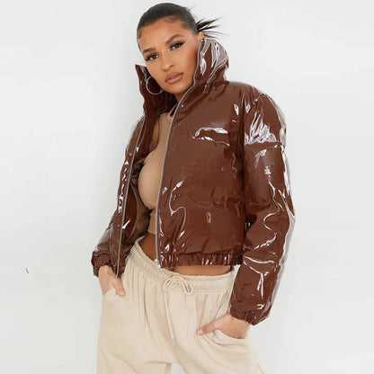 PUFF LEATHER JACKET